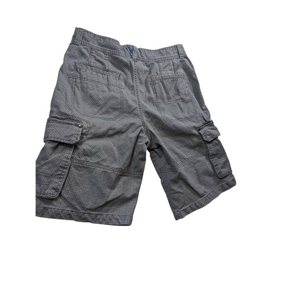 Ocean Pacific OP Mens 34 Cargo Shorts Utility Pockets Checkered Grid Pattern - Picture 4 of 15